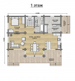 Дом из профилированного бруса VZ-348 